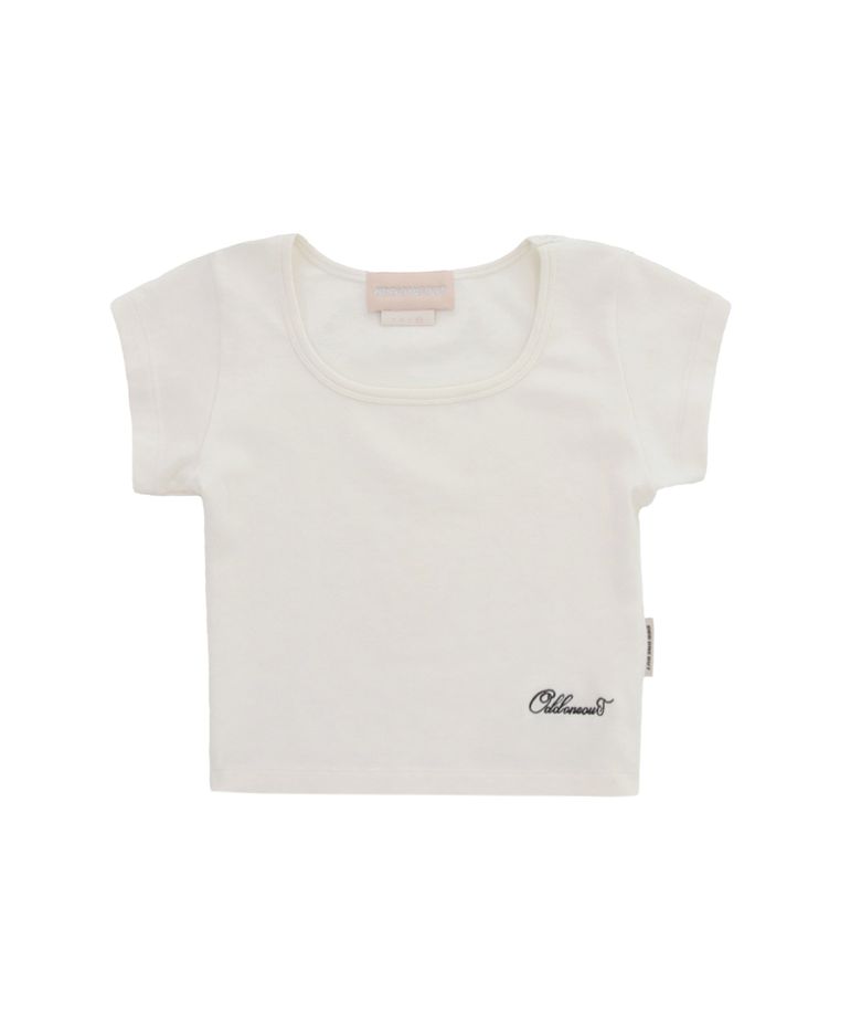 MONO SQUARE NECK T-SHIRTS CREAM
