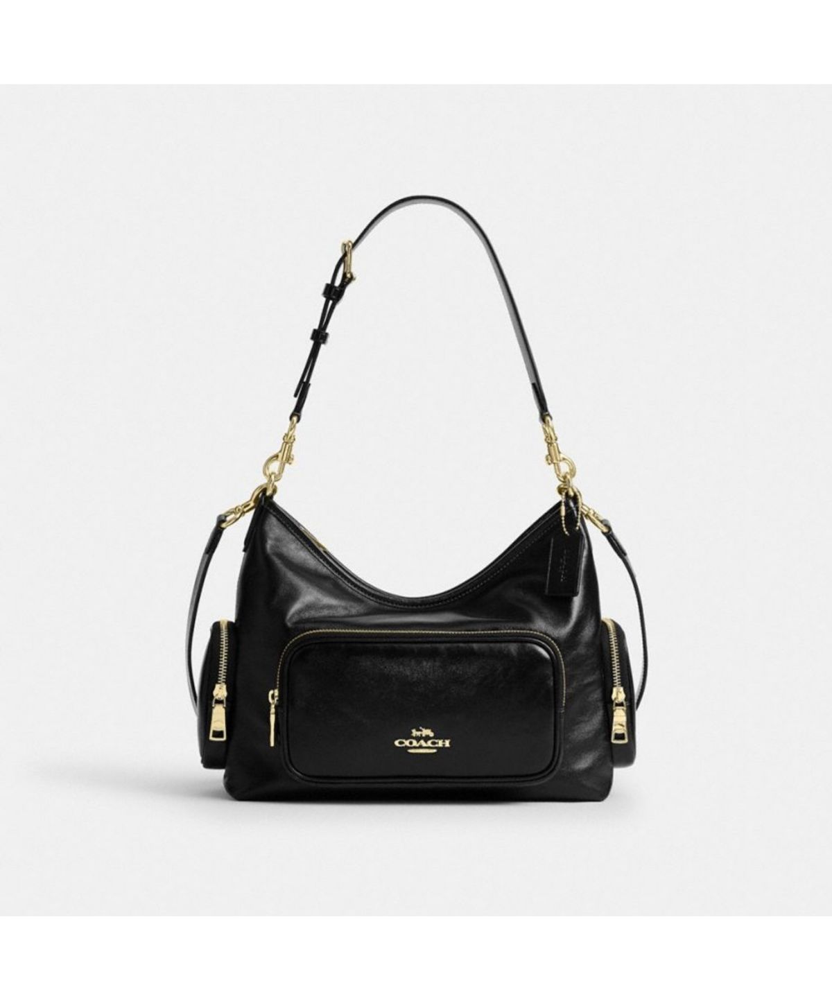 코치(COACH) 로렐 숄더 백 위드 포켓 CES93 IMBLK