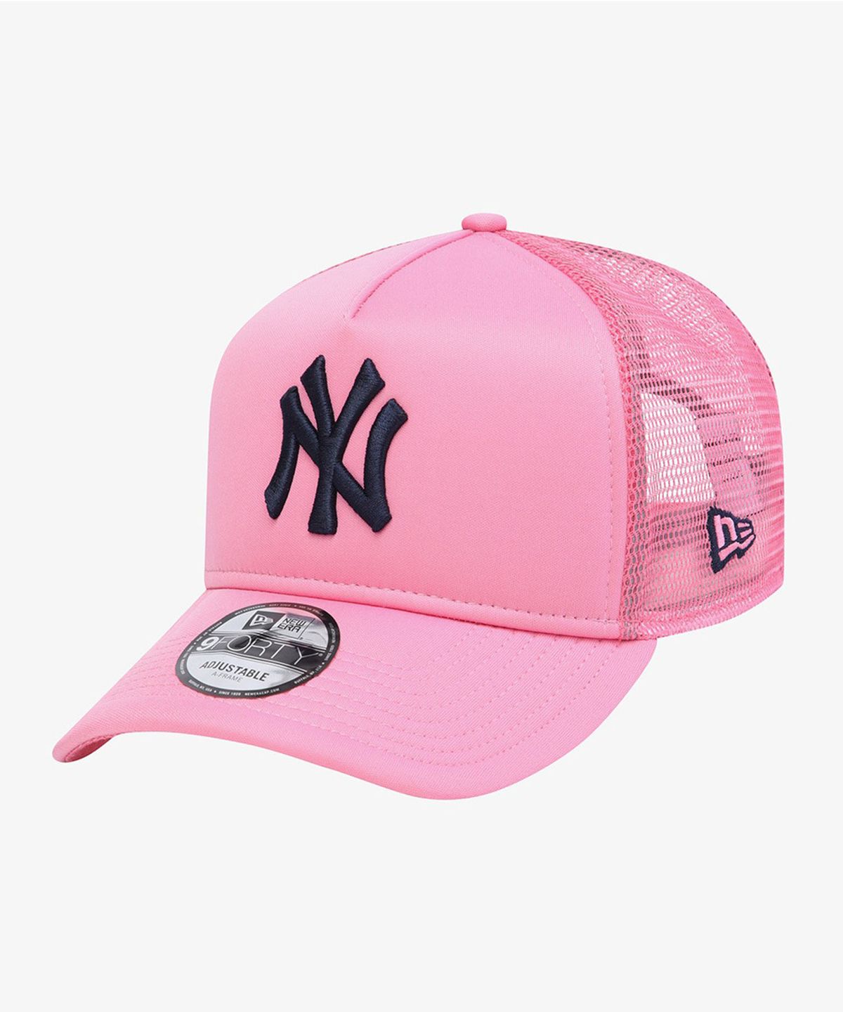 뉴에라(NEW ERA) MLB 뉴욕 양키스 스폰지 시리즈 A프레임 트러커 볼캡 핑크