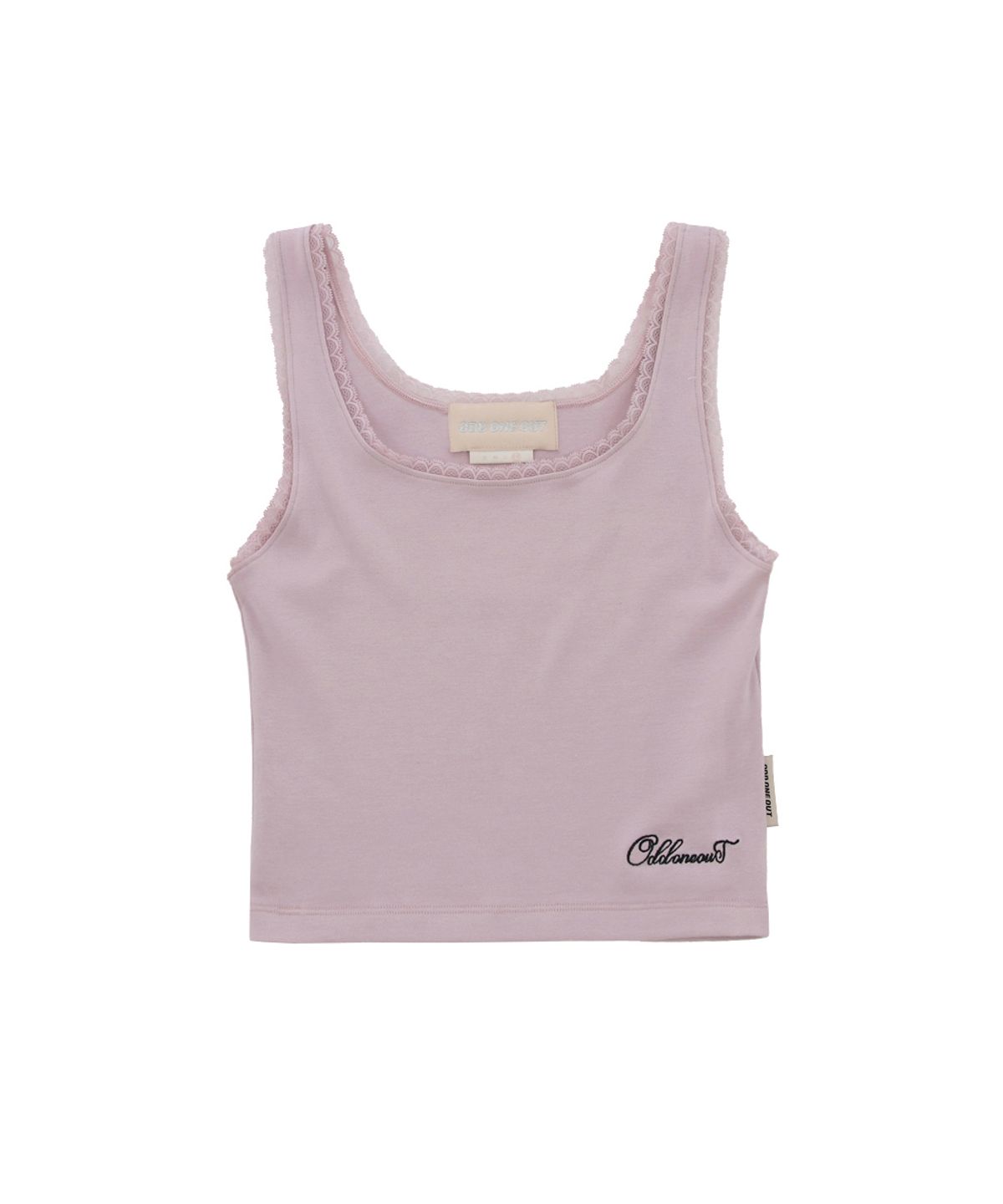오드원아웃(ODDONEOUT) MONO LACE SLEEVELESS TOP PINK