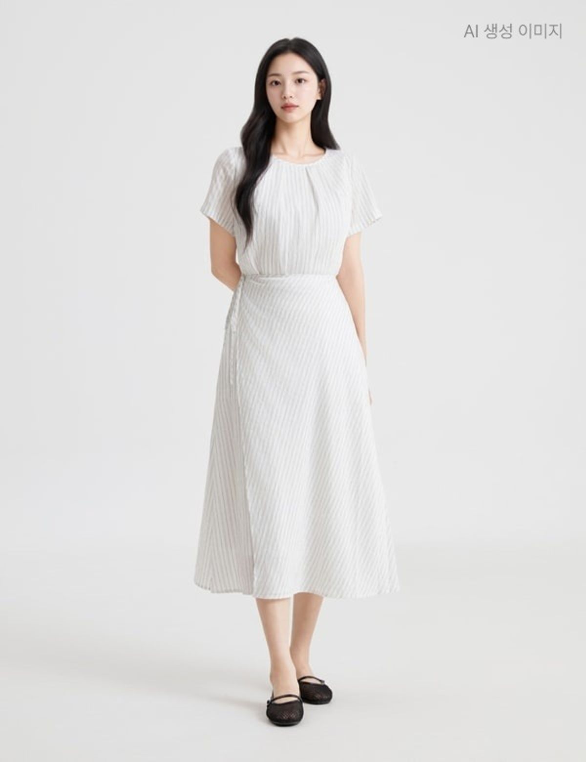 로엠(ROEM) 반팔 랩 원피스 RMOWG37RT3