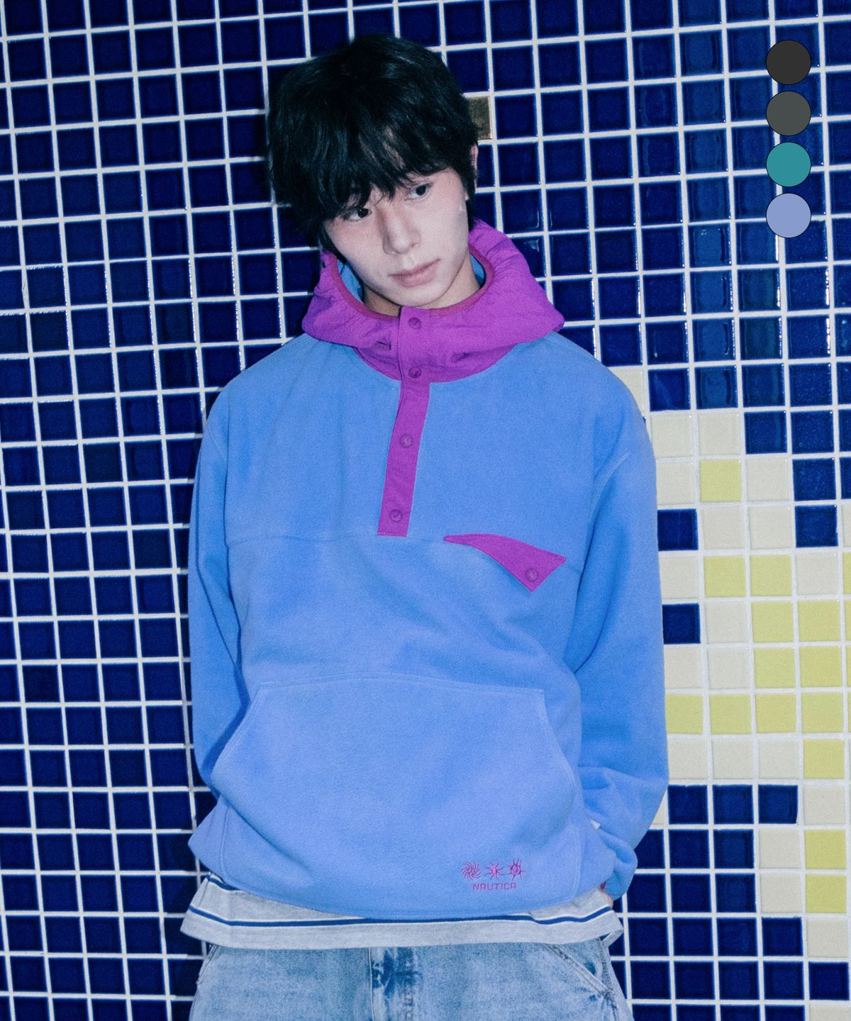 노티카(NAUTICA) 오션 토템 폴라 후디드 풀오버(4colors) NFL2226