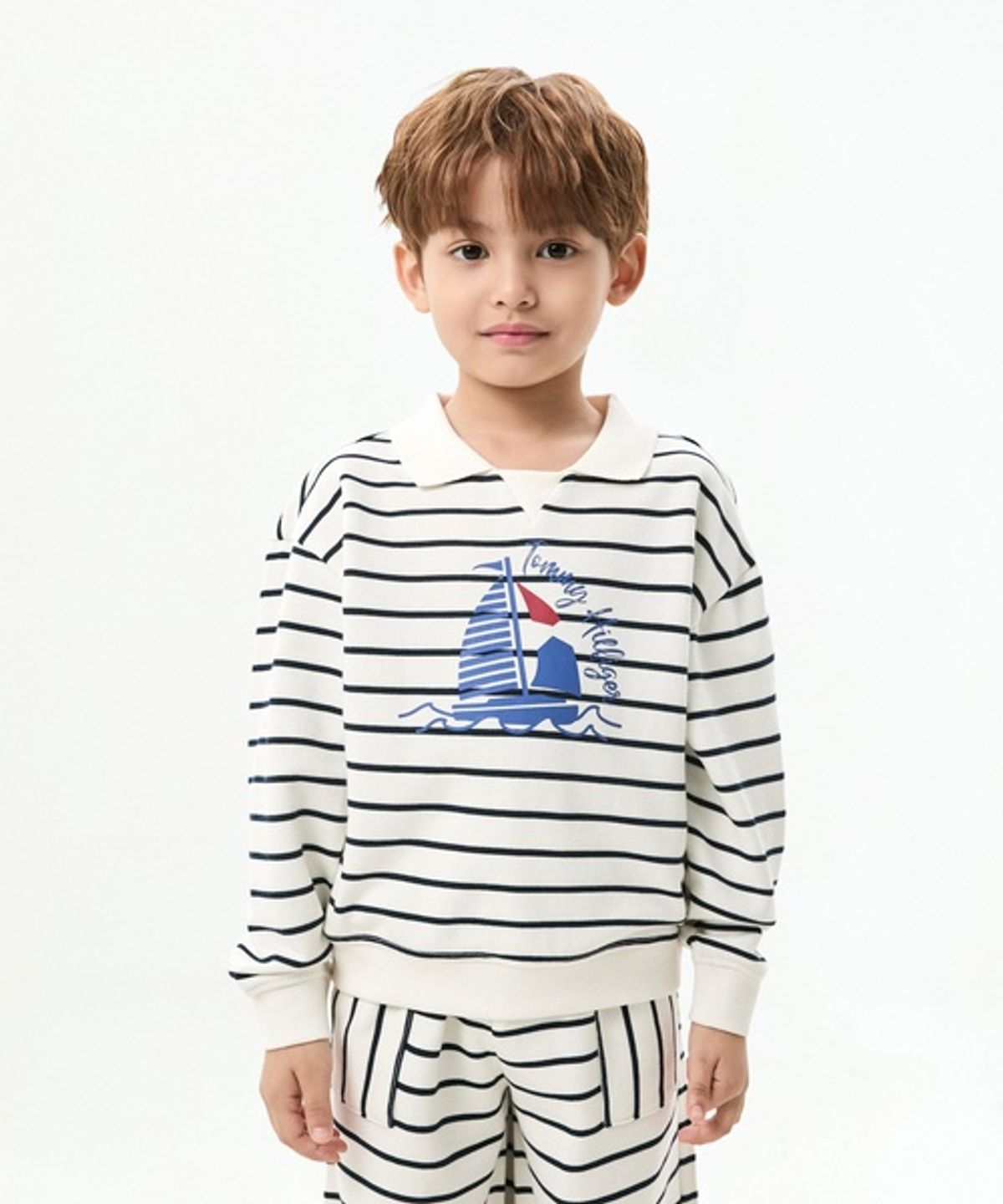타미힐피거 키즈(TOMMY HILFIGER KIDS) 그래픽 프린트 스웨트셔츠