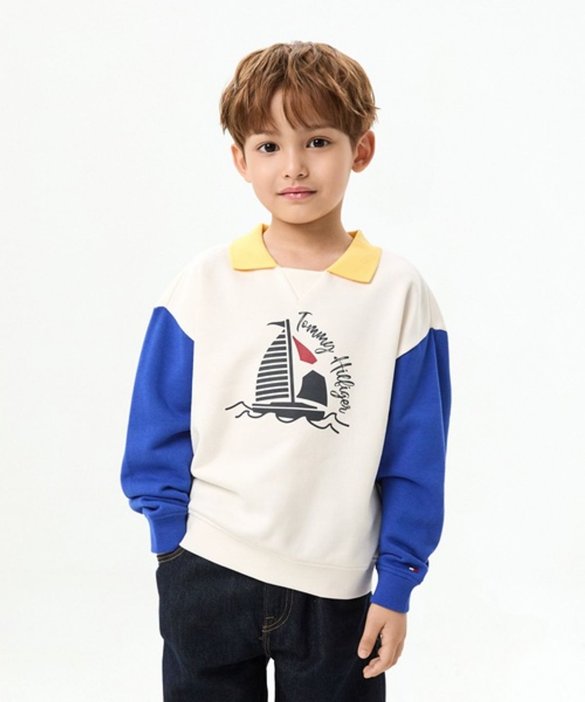 타미힐피거 키즈(TOMMY HILFIGER KIDS) 그래픽 프린트 스웨트셔츠