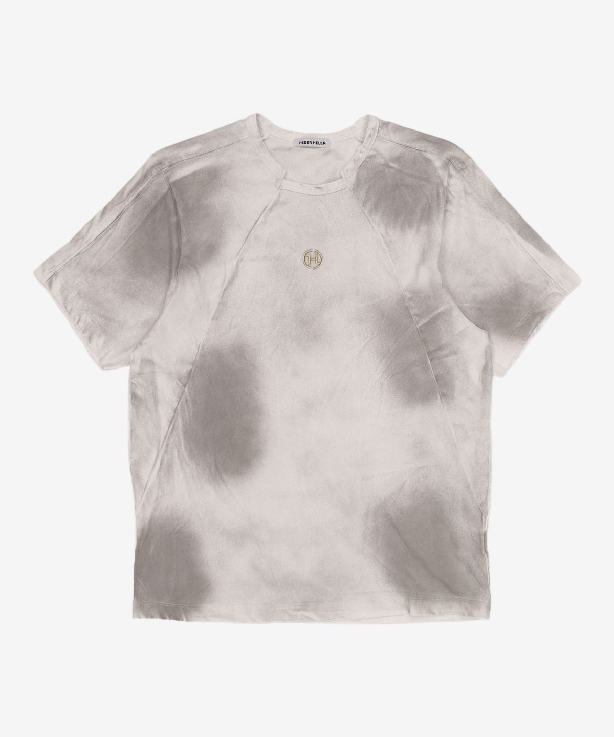 헤더헬렌(HEDER HELEN) UNBALANCE DIRTY HALF-T WASHED WHITE S