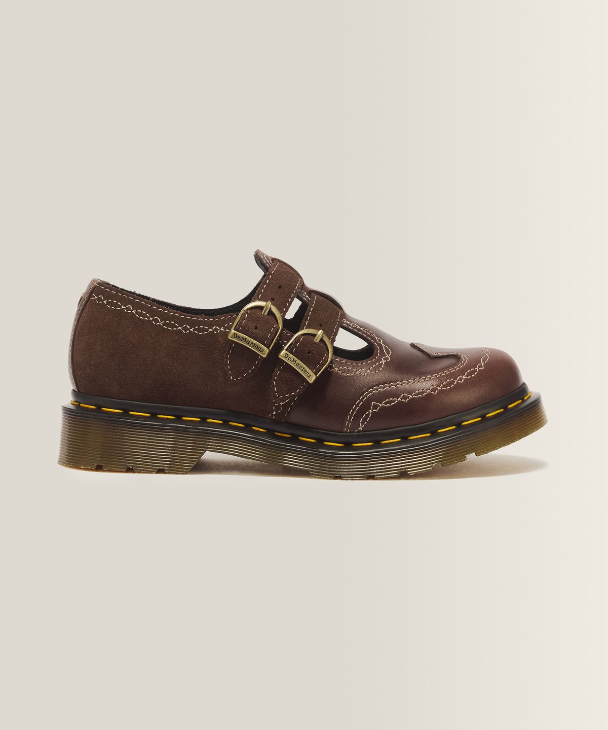 닥터마틴(DR.MARTENS) 8065 로데오 메리 제인 - 다크 브라운 클래식 풀업 & 브롱스 스웨이드 / 43619200