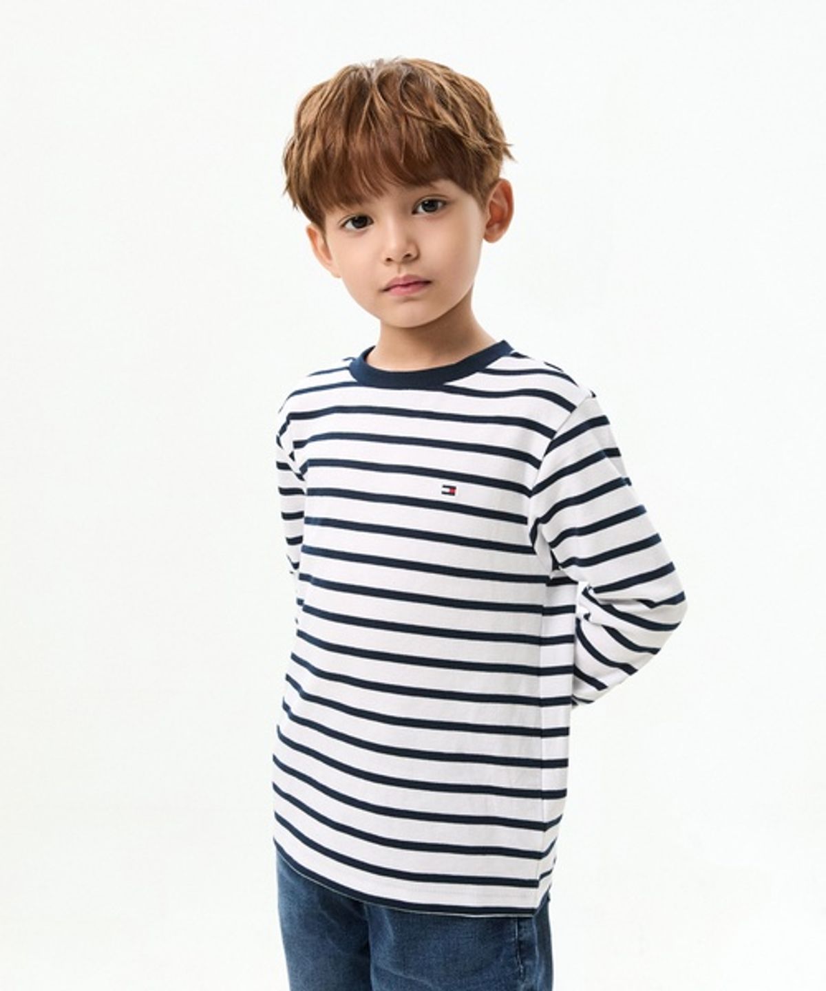 타미힐피거 키즈(TOMMY HILFIGER KIDS) 스트라이프 롱 슬리브 티셔츠