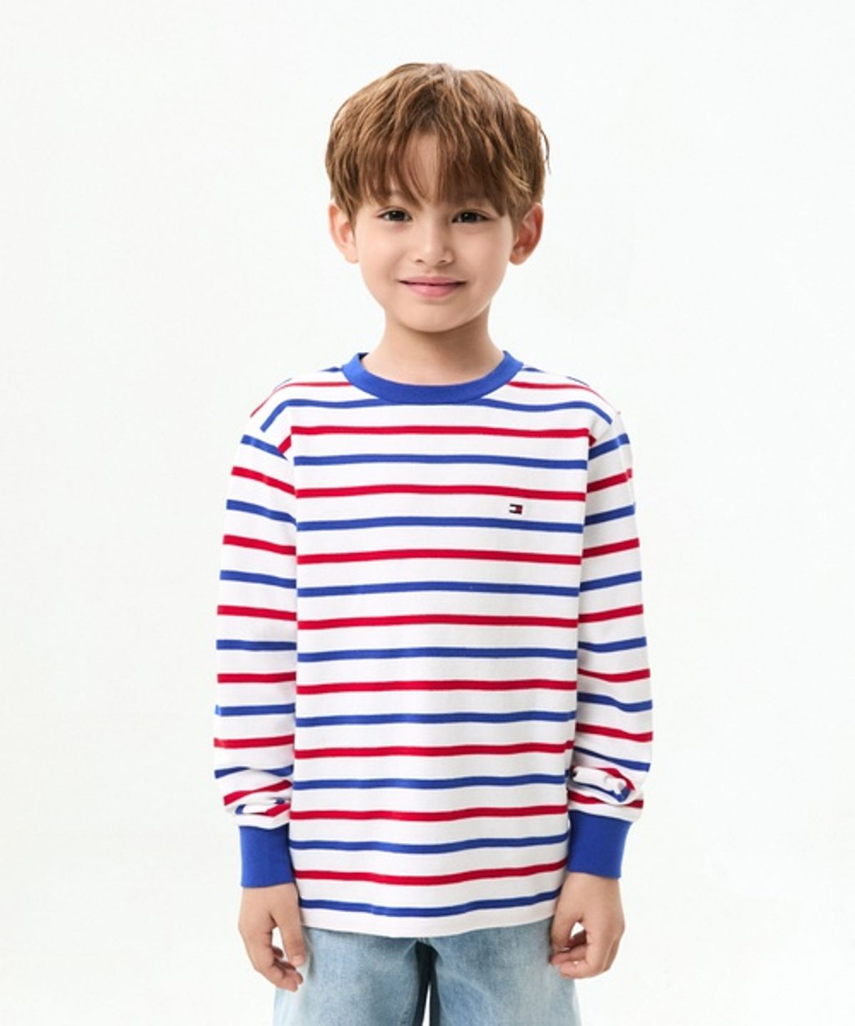 타미힐피거 키즈(TOMMY HILFIGER KIDS) 스트라이프 롱 슬리브 티셔츠