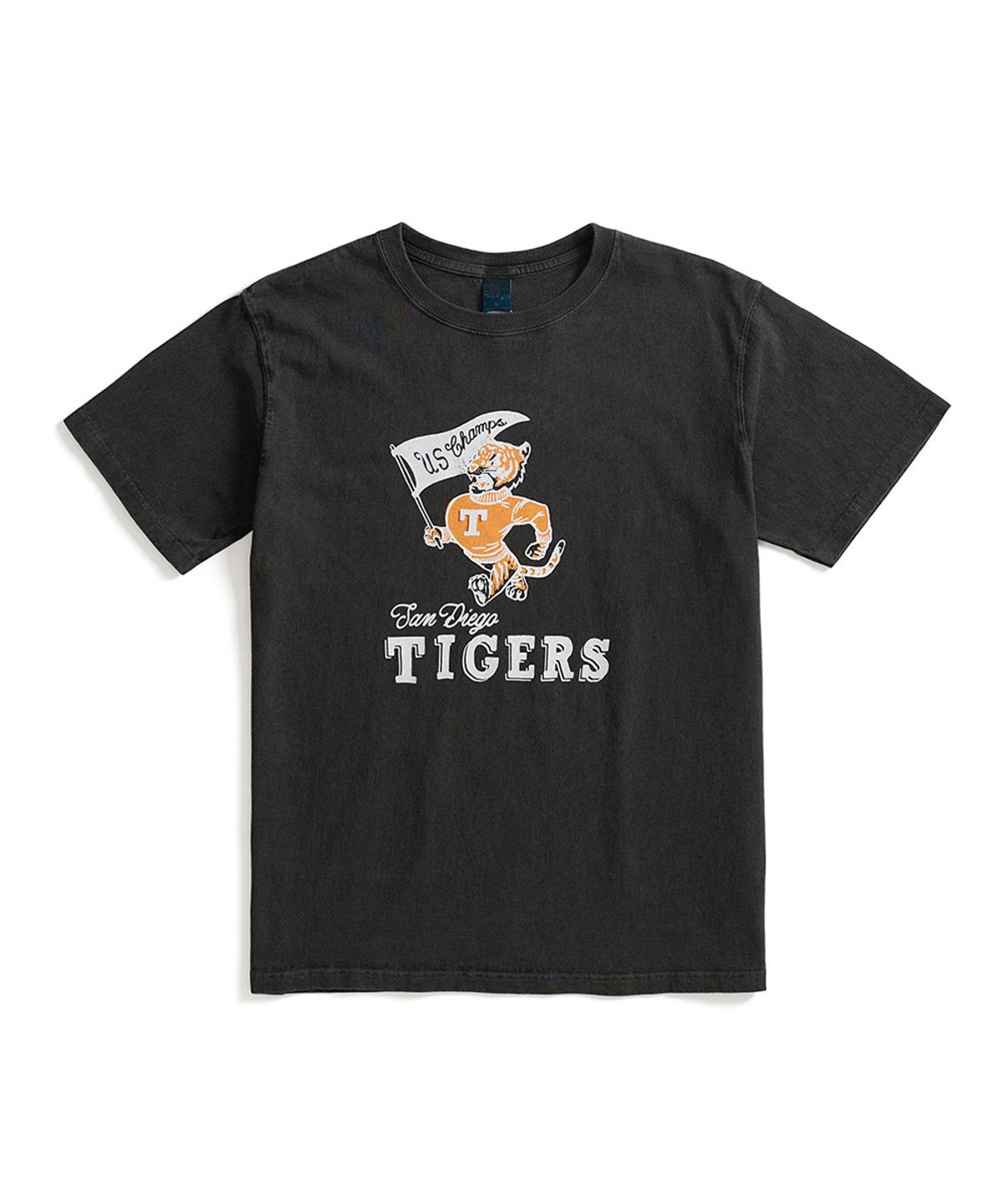 굿온(GOODON) San Diego Tigers 반팔 티셔츠 - 피그먼트 블랙