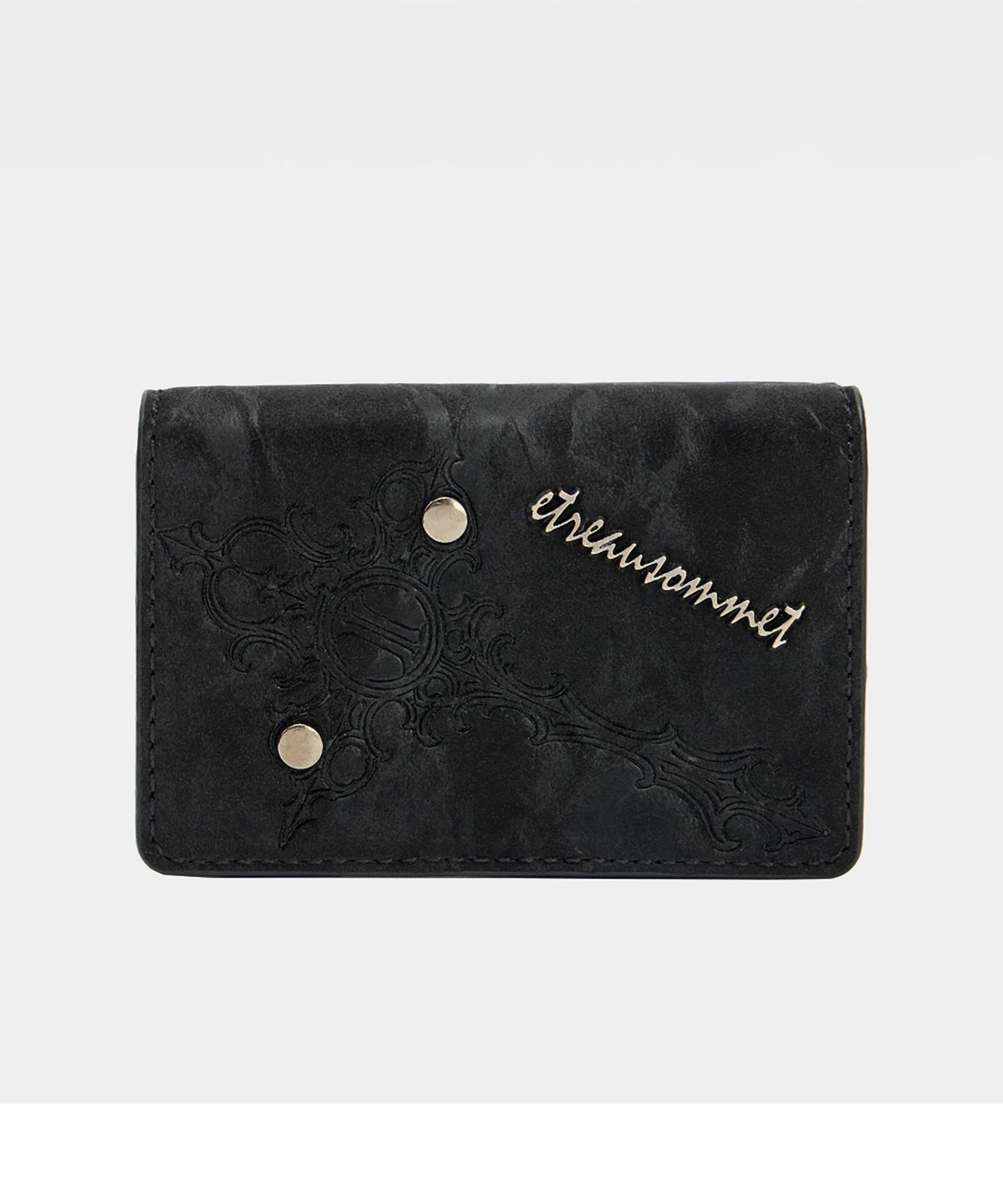 에트오소메(ETRE AU SOMMET) Noir Key Velvet Shamude Card Wallet