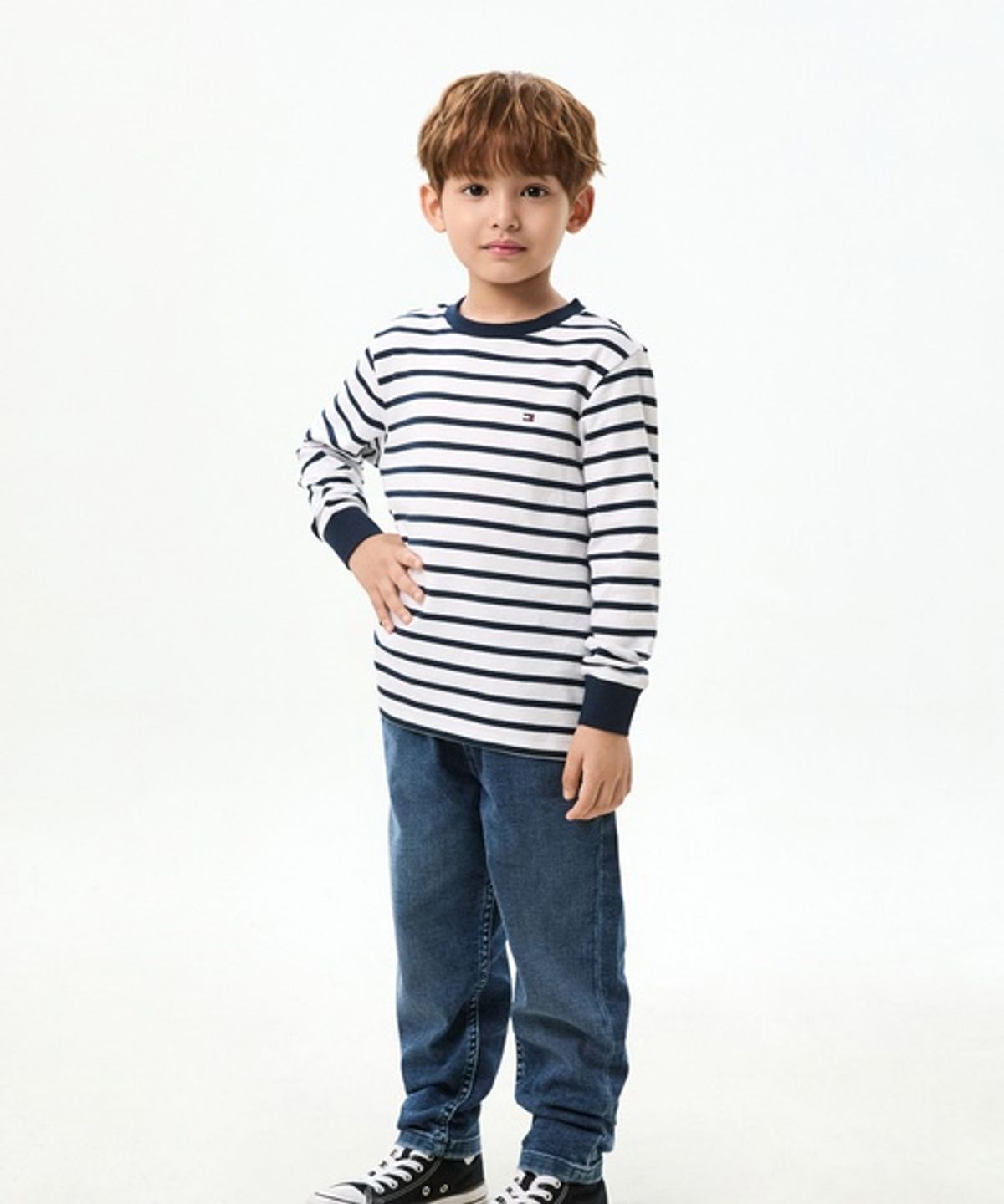타미힐피거 키즈(TOMMY HILFIGER KIDS) 슬리가 밴딩 데님 팬츠