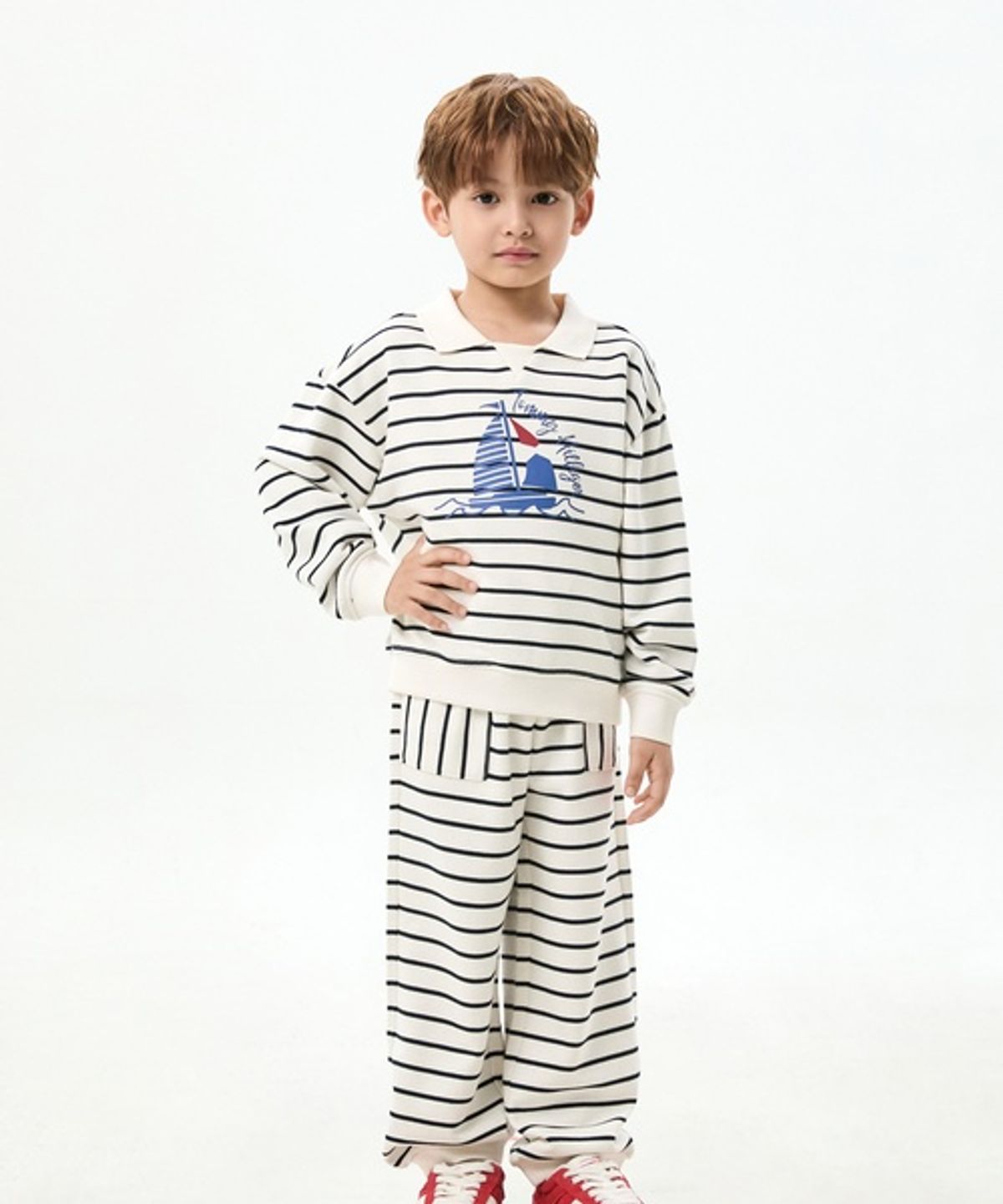 타미힐피거 키즈(TOMMY HILFIGER KIDS) 밴딩 드로우스트링 스웨트팬츠