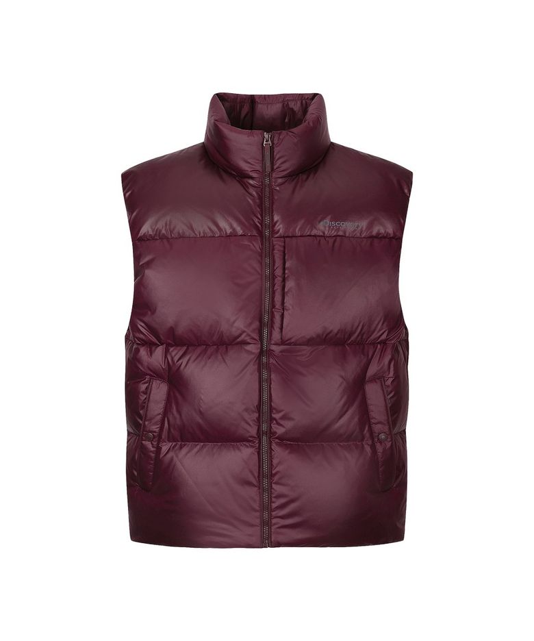 유니 반슬리 글로시 다운 패딩베스트 (BURGUNDY)
