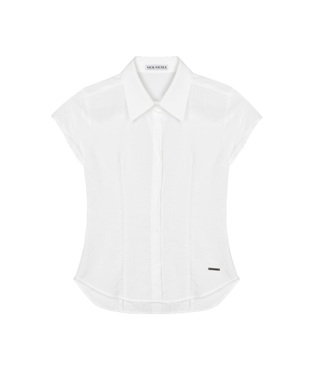 닉앤니콜(NICK&NICOLE) CAP SLEEVE STRIPE SHIRT_WHITE