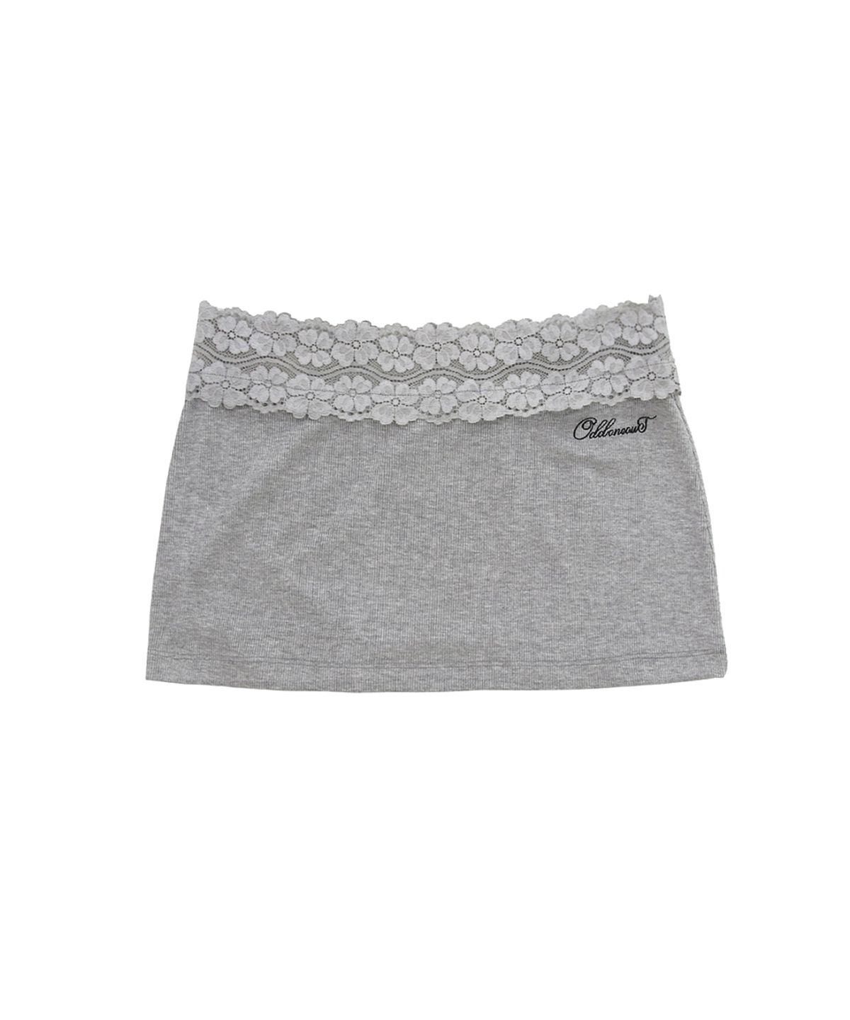 오드원아웃(ODDONEOUT) MONO LACE SKIRT GRAY