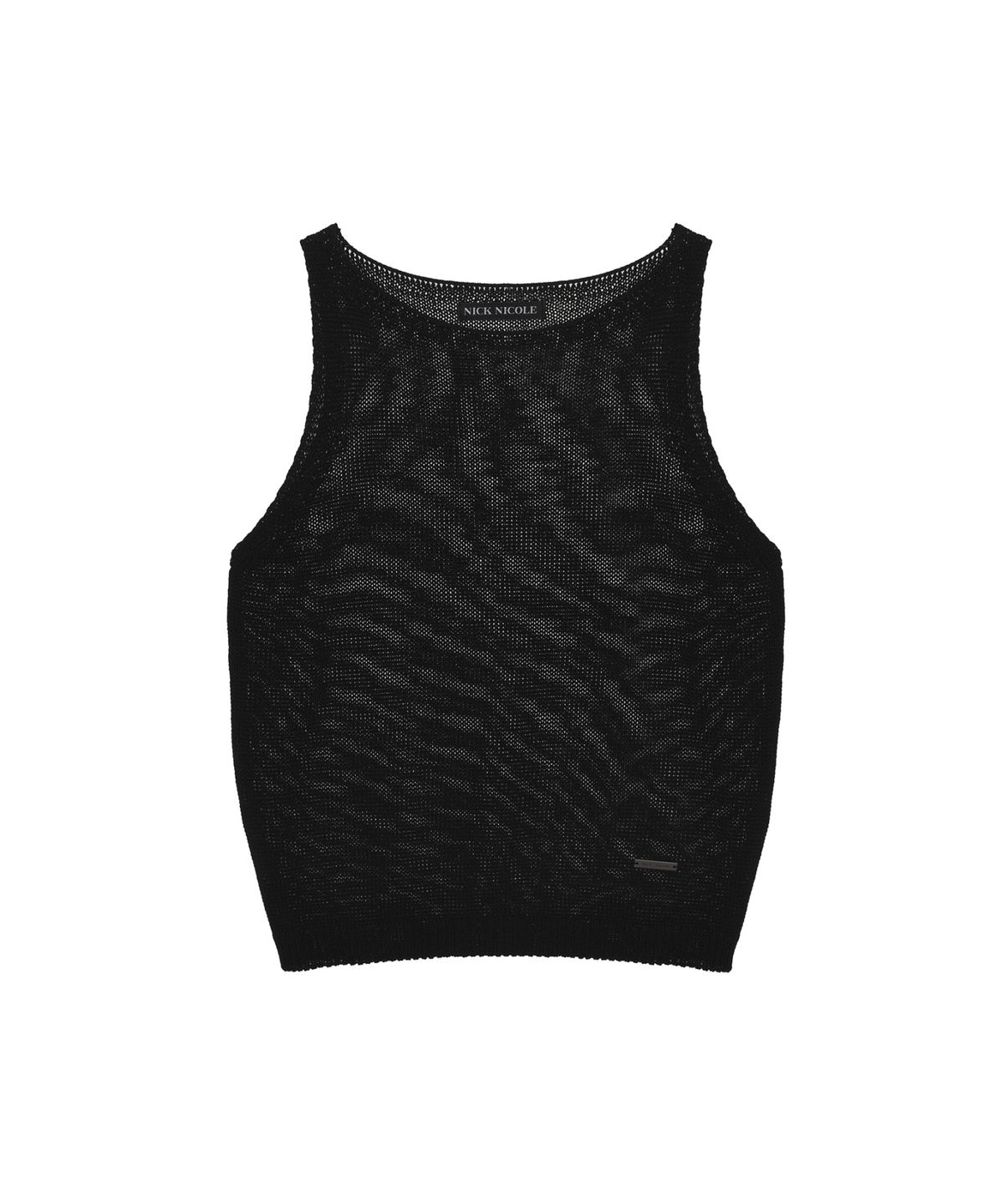 닉앤니콜(NICK&NICOLE) LINEN BLEND KNIT TOP_BLACK