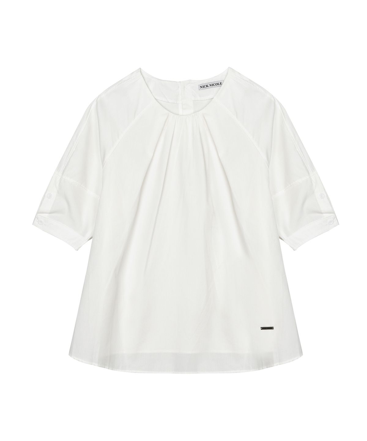 닉앤니콜(NICK&NICOLE) COTTON GATHER BLOUSE_IVORY