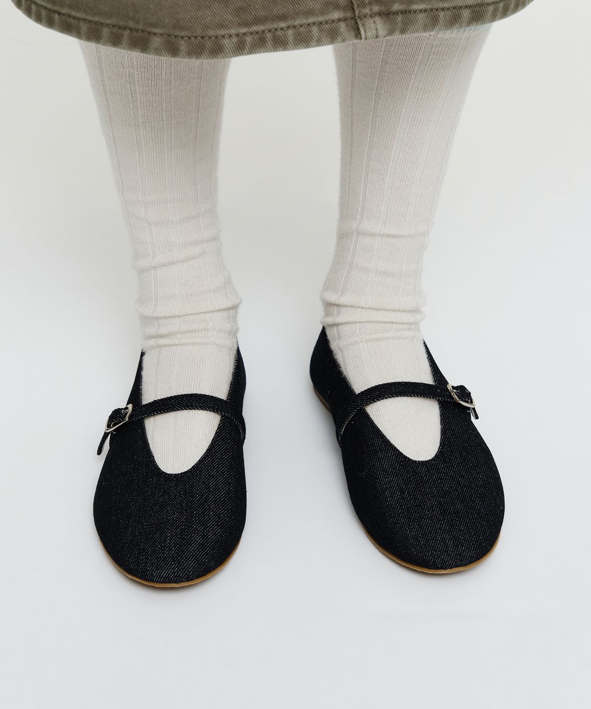 마리떼 프랑소와 저버(MARITHÉ + FRANҪOIS GIRBAUD) W MARYJANE DENIM FLAT black