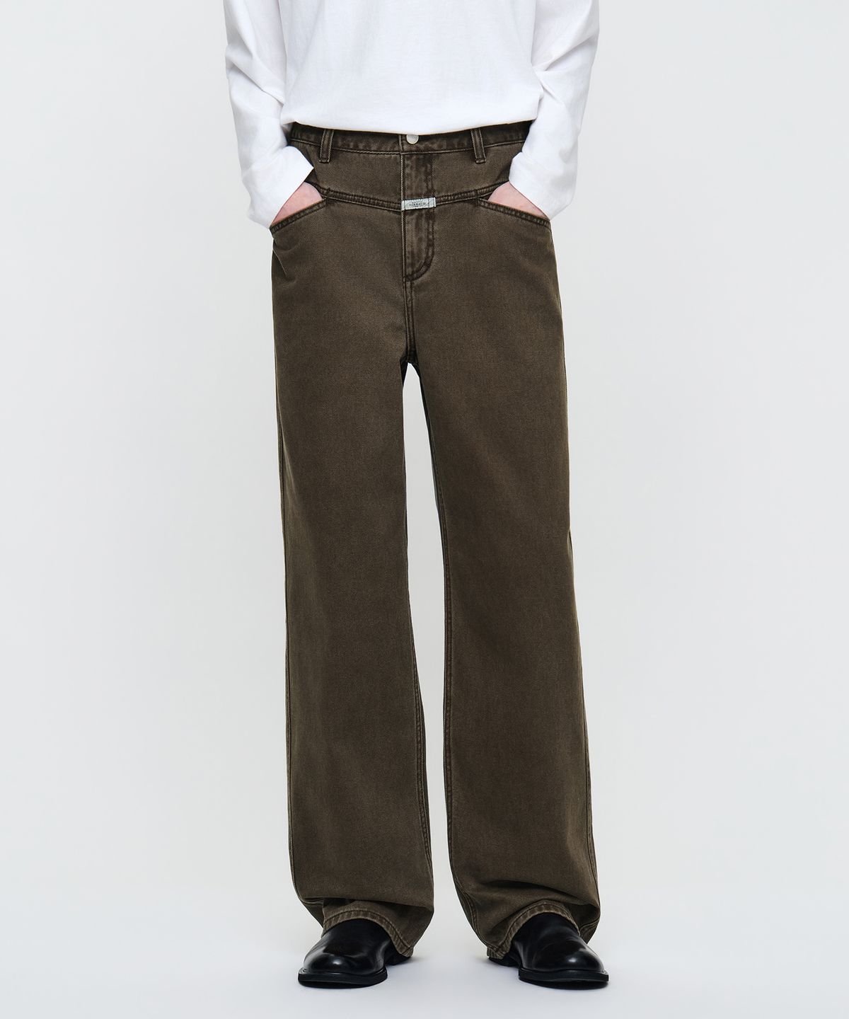 마리떼 프랑소와 저버(MARITHÉ + FRANҪOIS GIRBAUD) M X-POCKET SEMI-WIDE DENIM PANTS brown