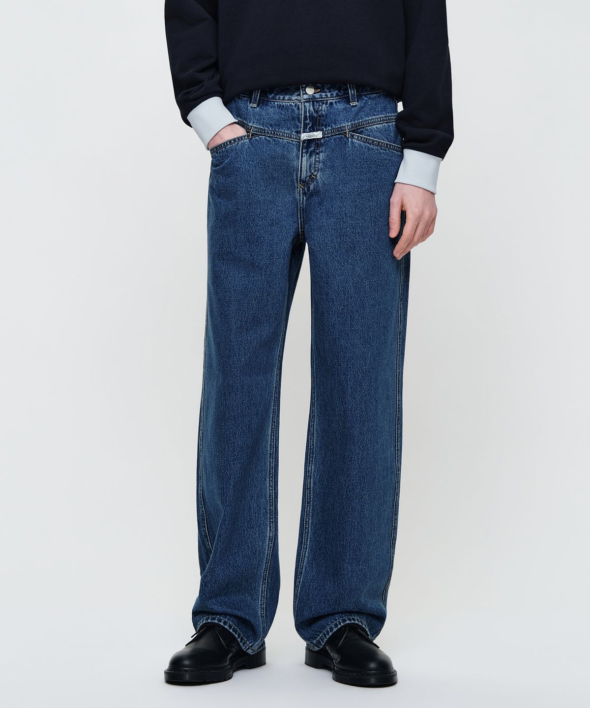마리떼 프랑소와 저버(MARITHÉ + FRANҪOIS GIRBAUD) M X-POCKET SEMI-WIDE DENIM PANTS blue