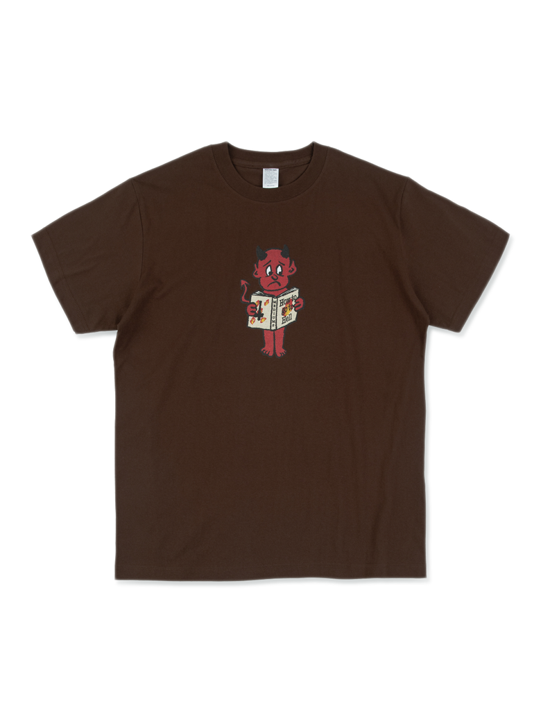 How To Go To Hell Tee - Brown (하우 투 고 투 헬 티 - 브라운)