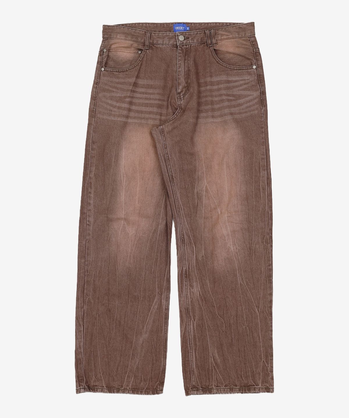 데케트(DECET) Mid Rise Wide Jeans DCPT027CRBrown 34