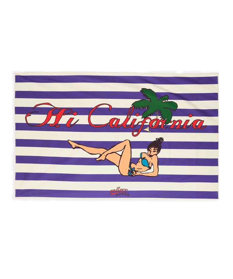 Hi California Beach Towel - Navy