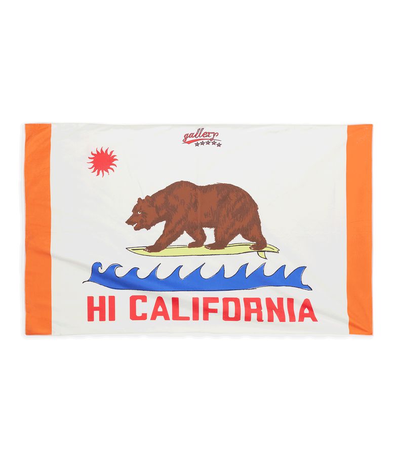 Hi California Beach Towel - Orange