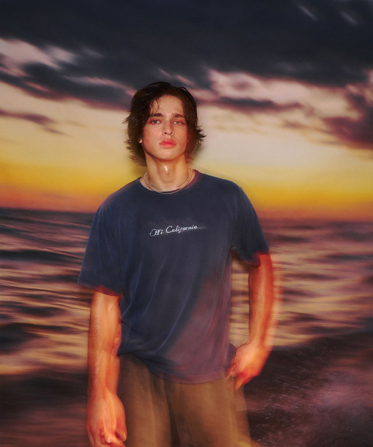 1011갤러리(1011 GALLERY) Hi California Washed T-Shirts - Navy