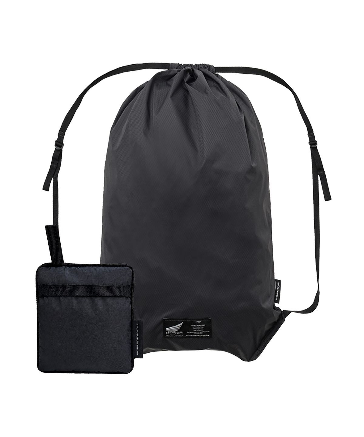 핍스 모터사이클(PHYPS MOTORCYCLE) Lightweight String Bag Black