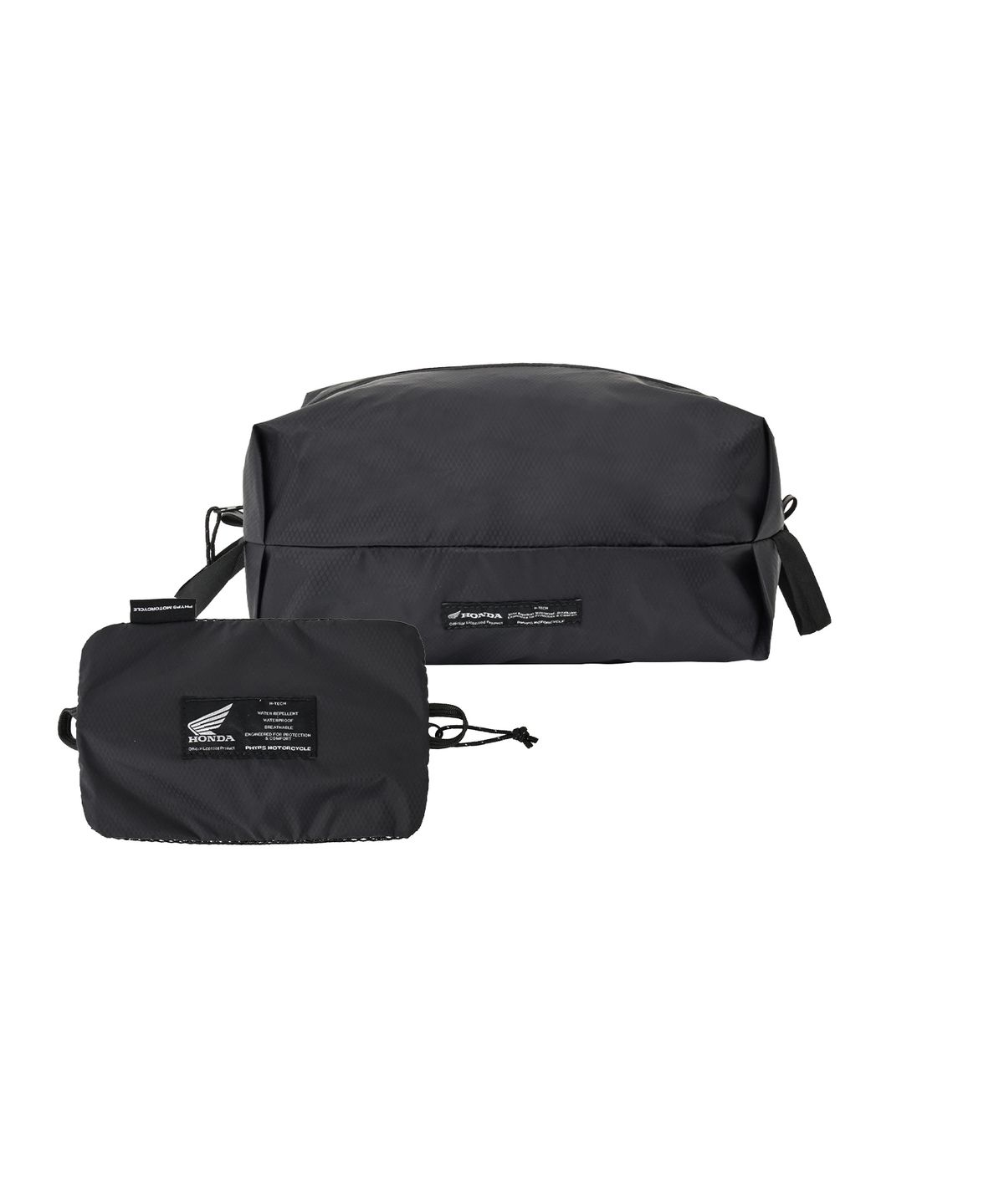핍스 모터사이클(PHYPS MOTORCYCLE) Lip Nylon Packable Pouch 9L Black