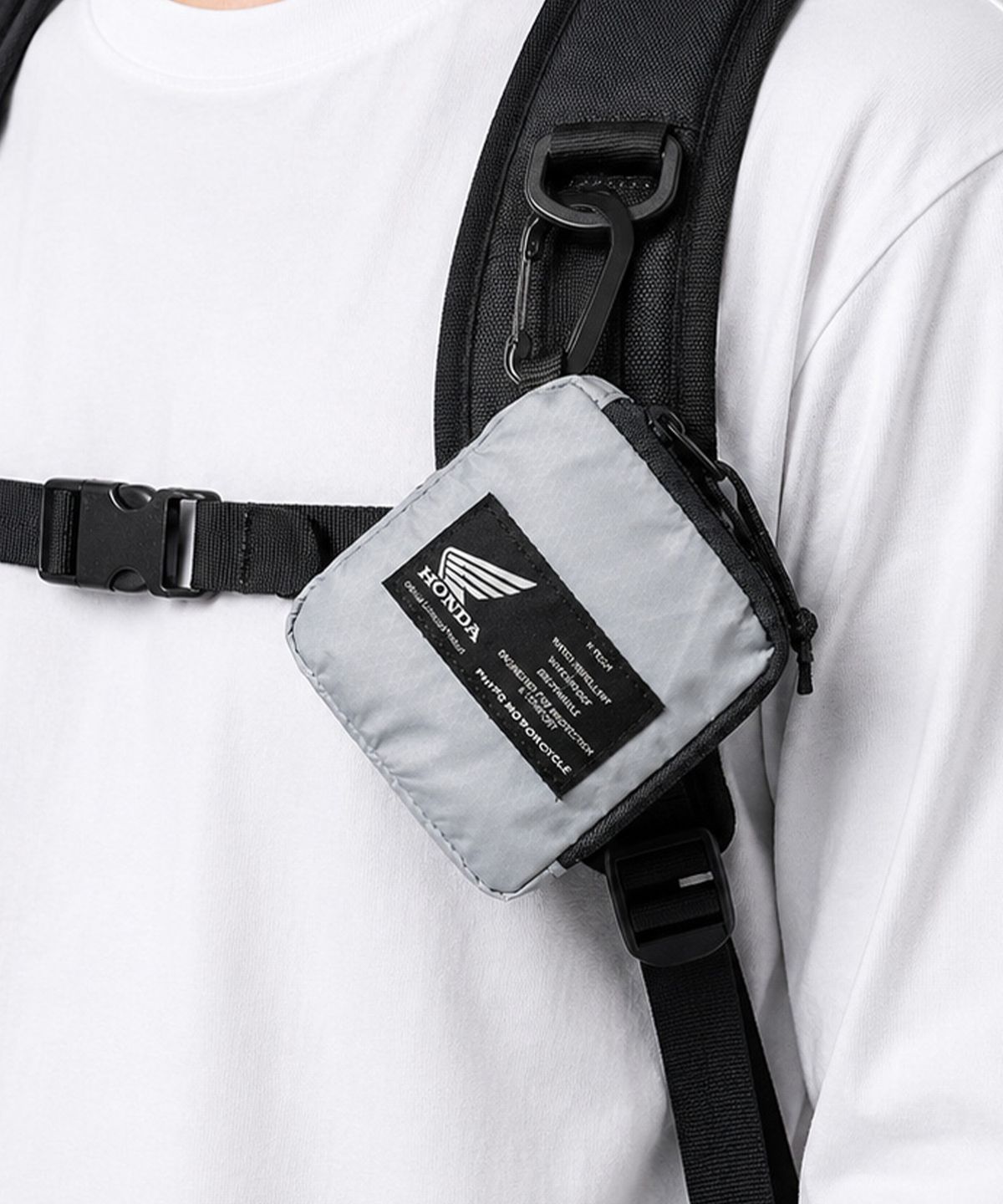 핍스 모터사이클(PHYPS MOTORCYCLE) Lip Nylon Mini Pocket Gray