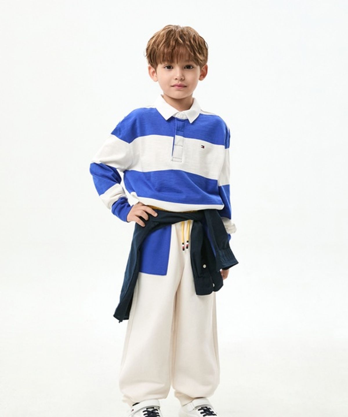 타미힐피거 키즈(TOMMY HILFIGER KIDS) 밴딩 드로우스트링 스웨트팬츠