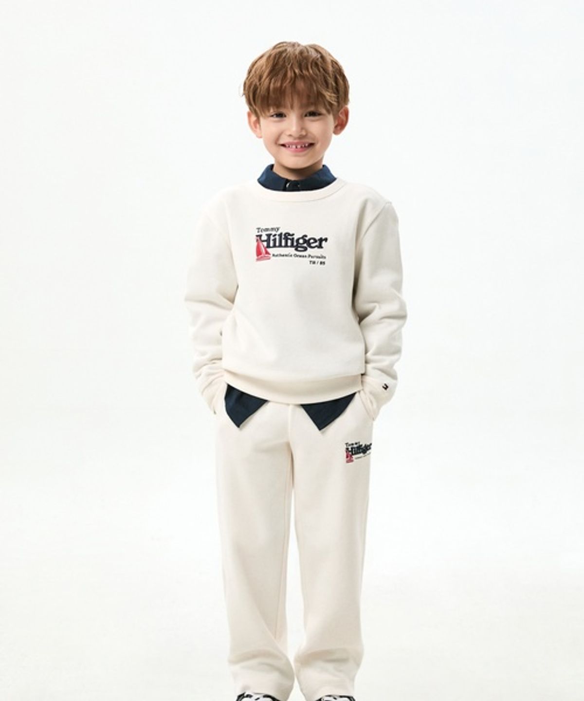 타미힐피거 키즈(TOMMY HILFIGER KIDS) 엠브로이더리 그래픽 스웨트팬츠