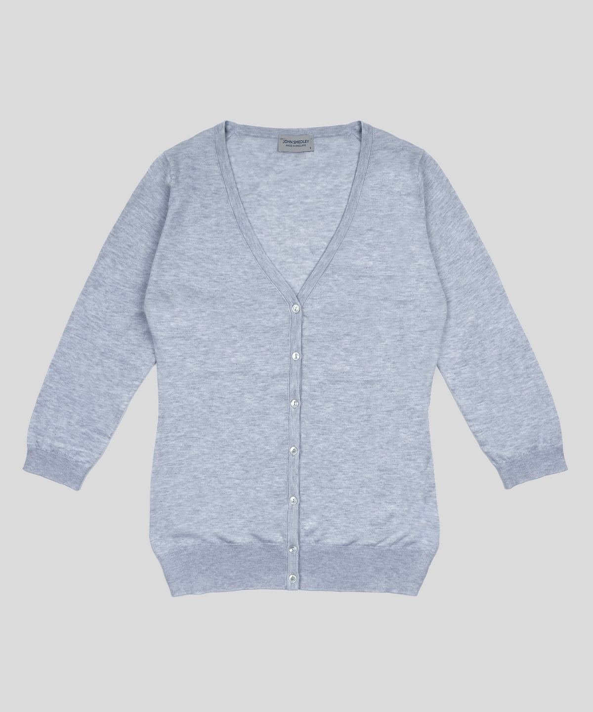 존 스메들리(JOHN SMEDLEY) MAIDA Classic V-Neck Cardigan Sea Island Cotton Knit Heritage 10 Colors