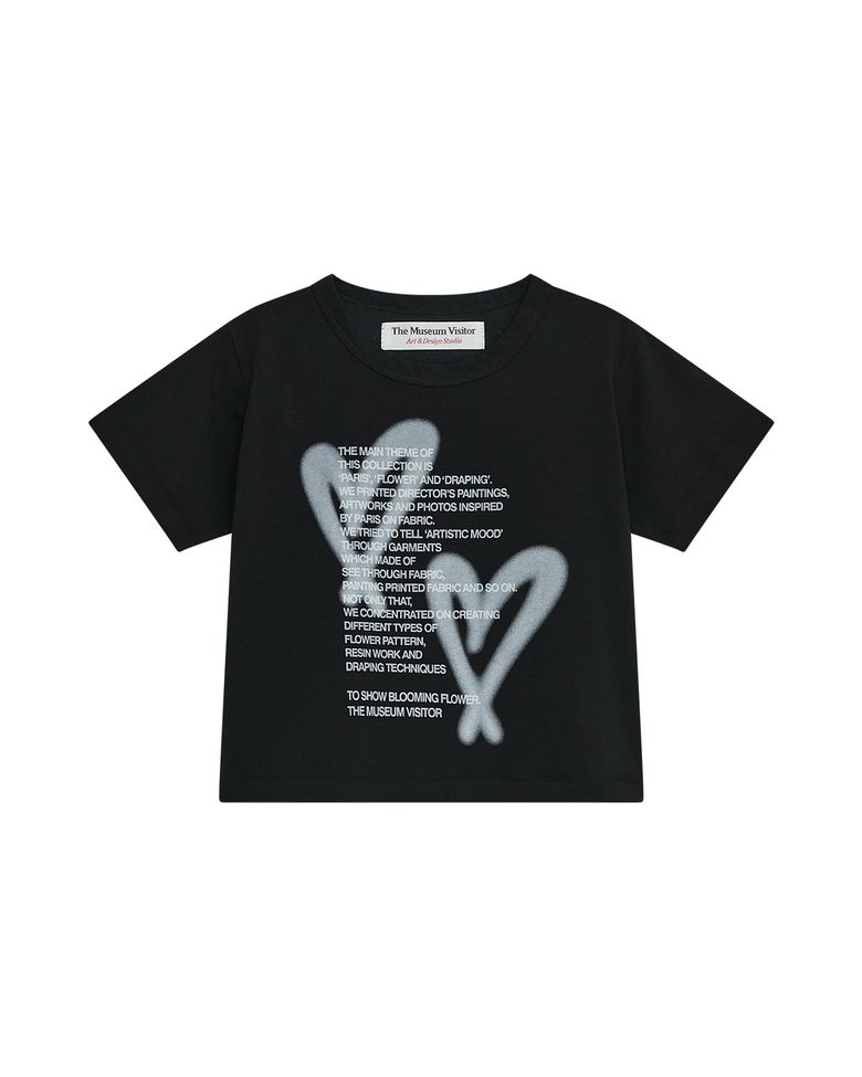 KIDS HEART PRINTED T-SHIRT (BLACK)