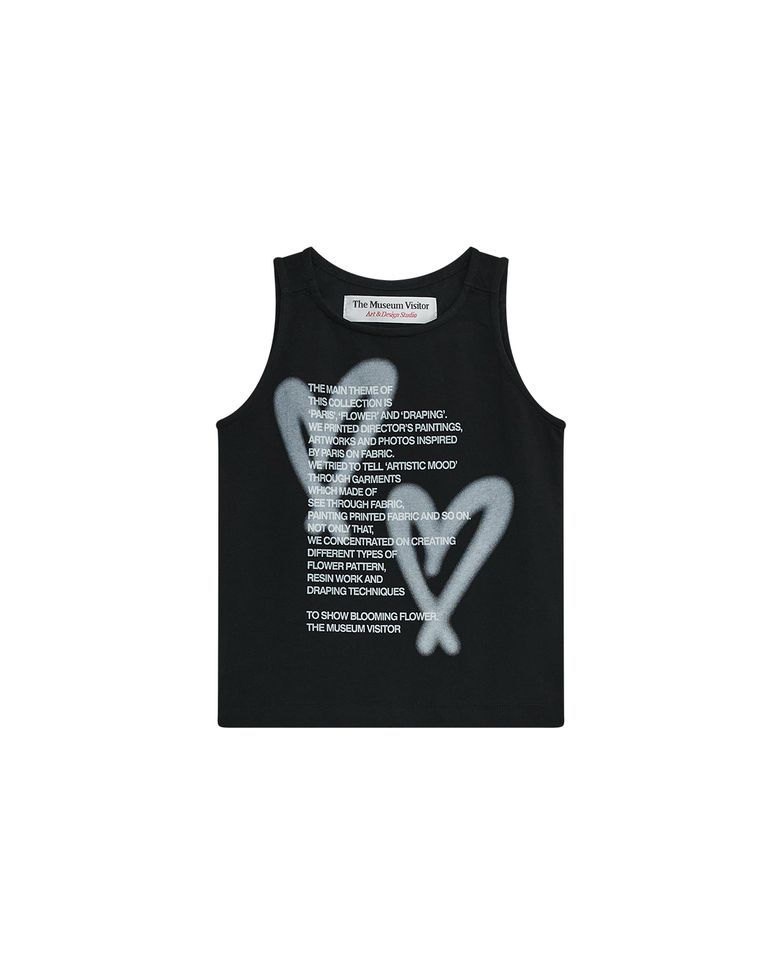 KIDS HEART PRINTED SLEEVELESS (BLACK)