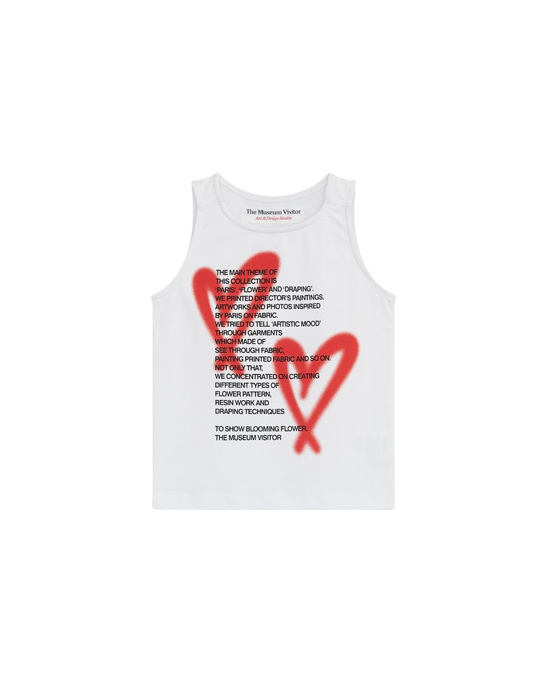 KIDS HEART PRINTED SLEEVELESS (WHITE)
