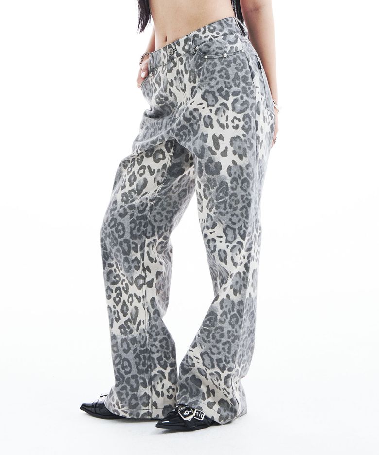Pattern Wide Pants [Leopard]