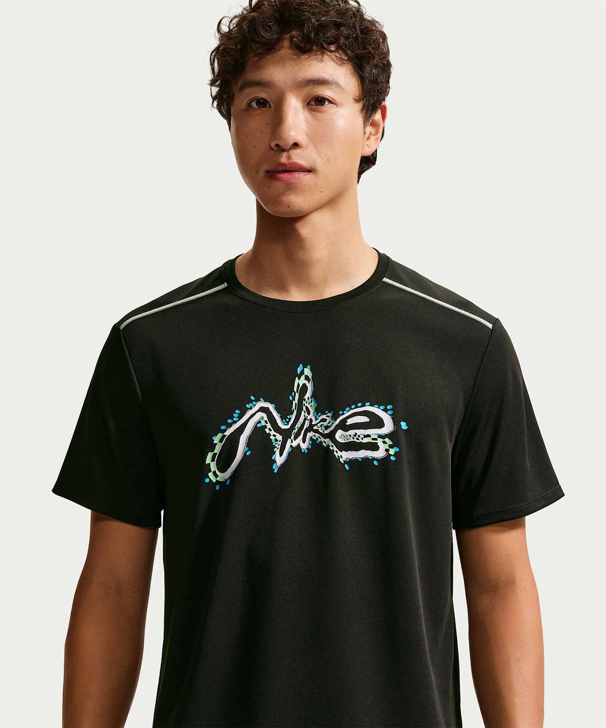 나이키(NIKE) 마일러 드라이 핏 반소매 러닝 탑 M - 블랙:화이트 / IM5235-011