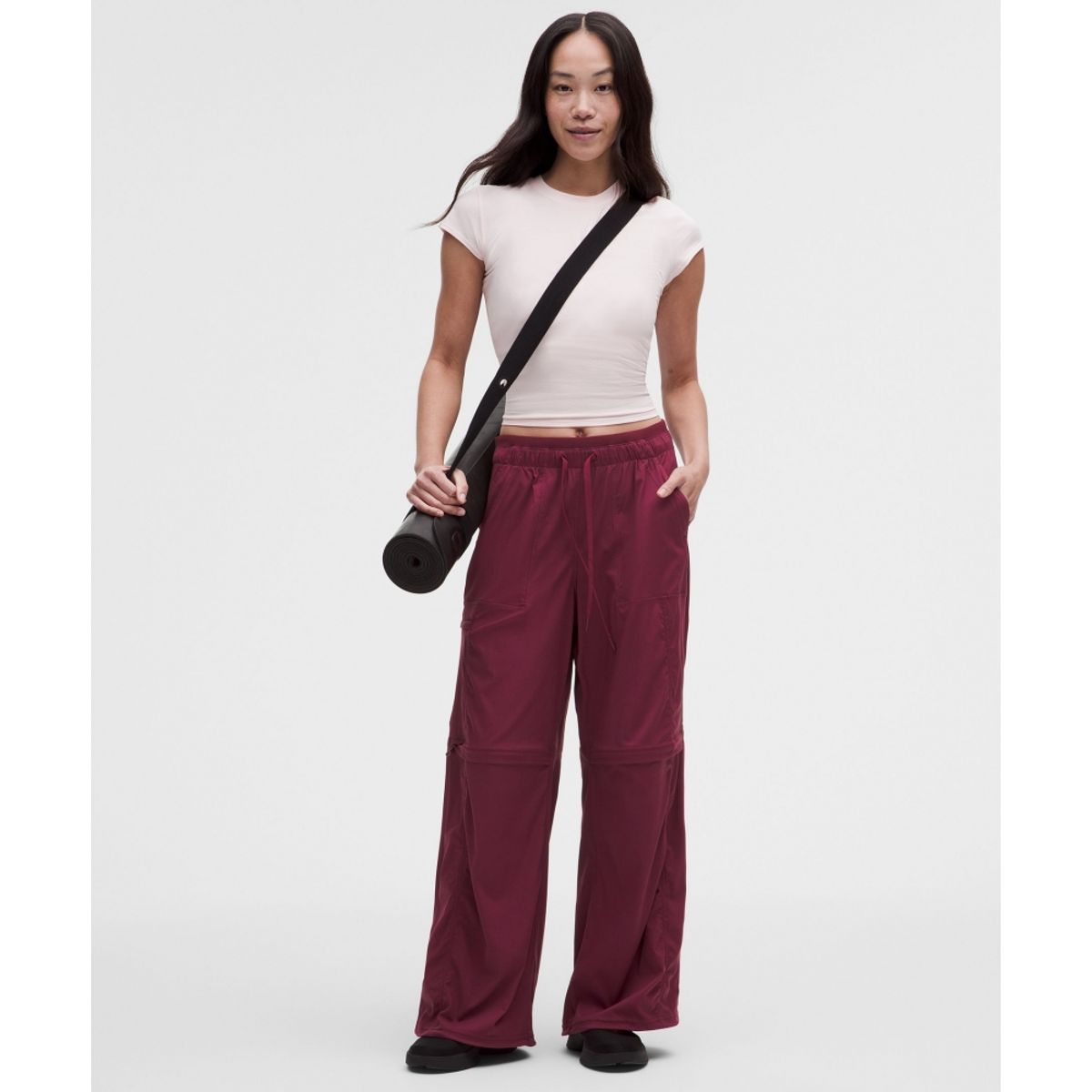 룰루레몬(LULULEMON) 댄스 스튜디오 하이라이즈 벤티드 와이드 레그 팬츠 *아시아 핏