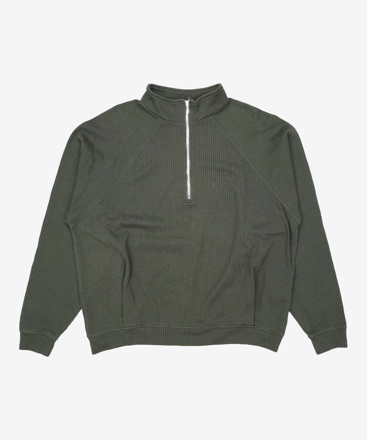 프리즘웍스(FRIZMWORKS) COZY HALF-ZIP KNIT _ OLIVE M