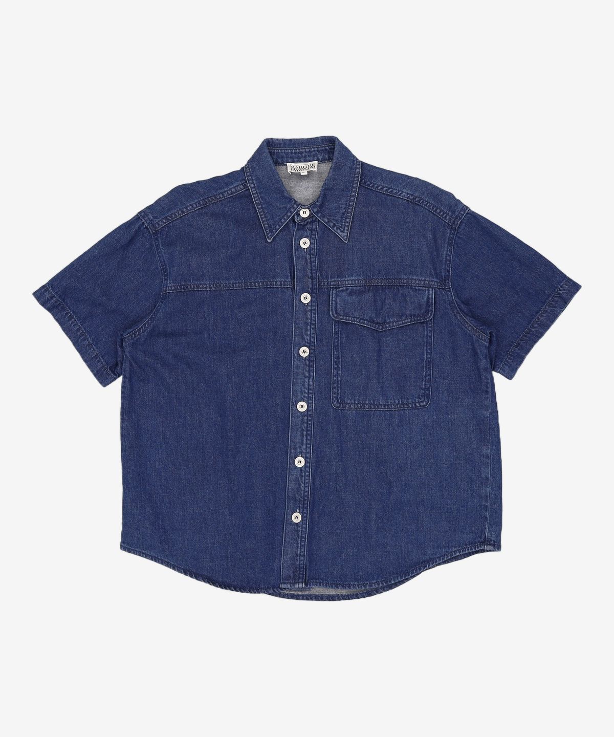 마리떼 프랑소와 저버(MARITHÉ + FRANҪOIS GIRBAUD) HALF SLEEVE DENIM SHIRT blue M