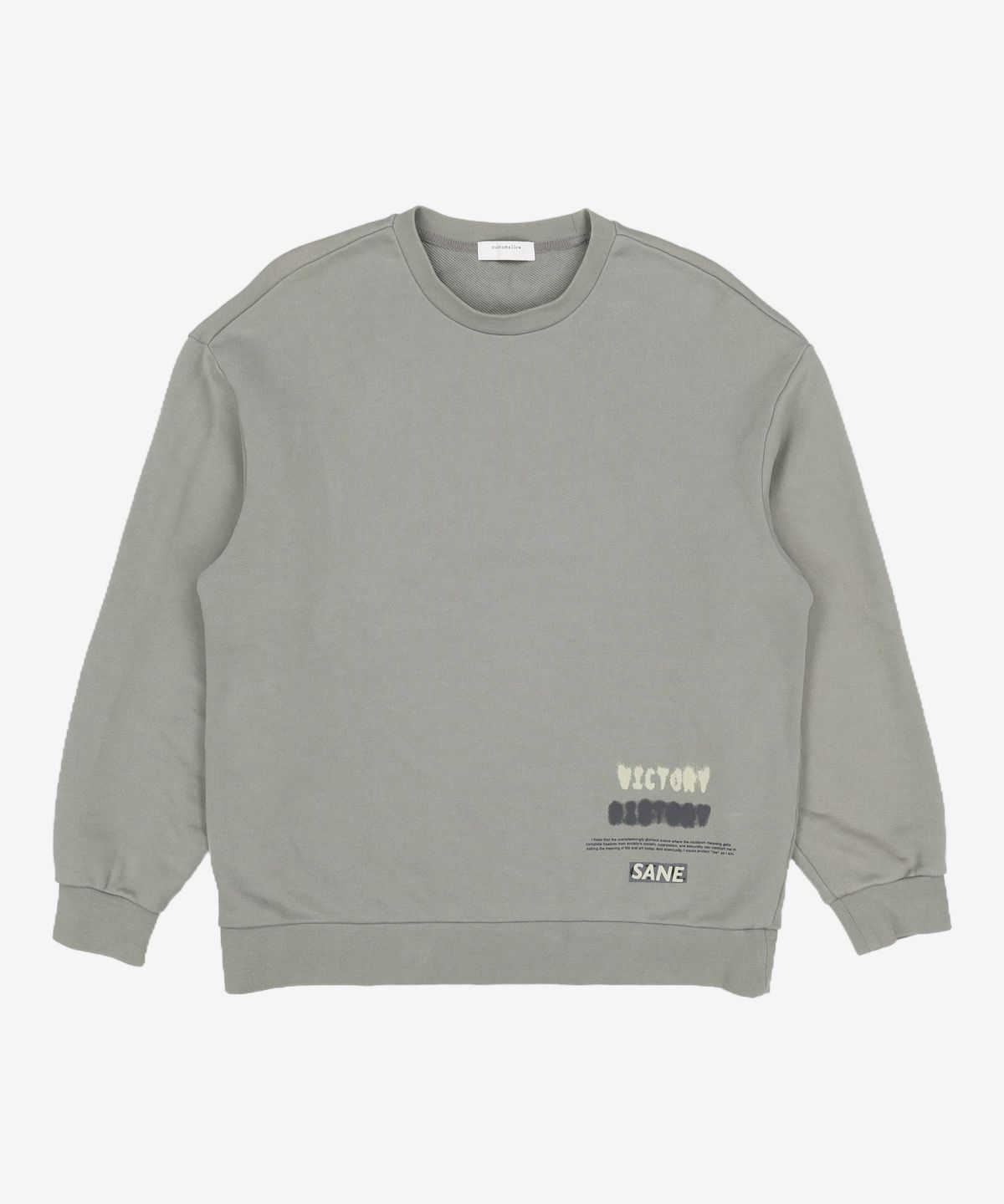 커스텀멜로우(CUSTOMELLOW) [SANE X Customellow]  victory / history sweat_CWTAS22171GRX 100