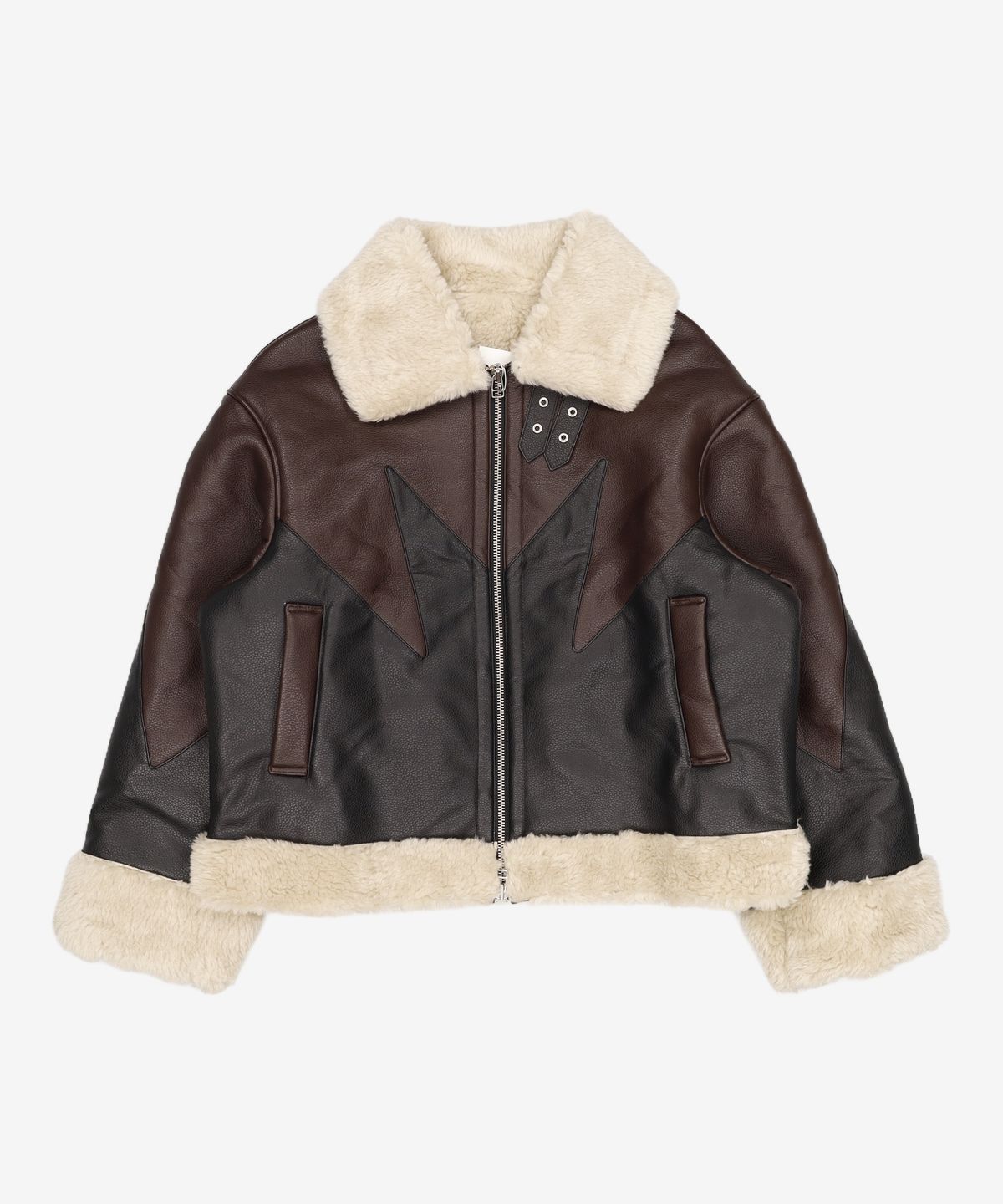 에이카화이트(AECA) FIRE FAUX MOUTON JACKET-BEIGE L