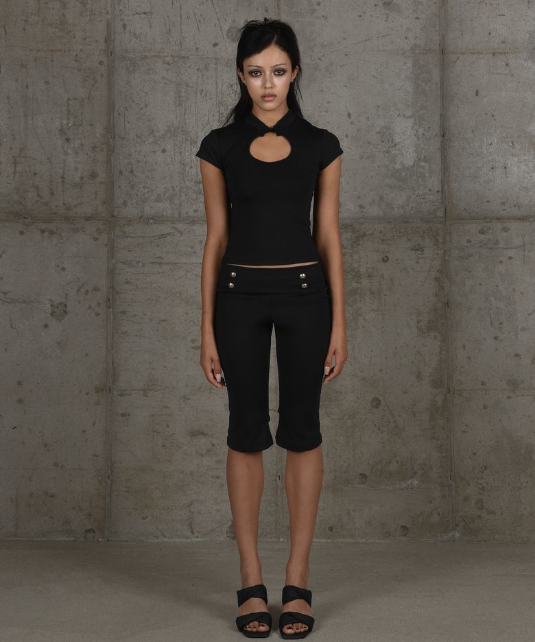 silver ball capri pants
