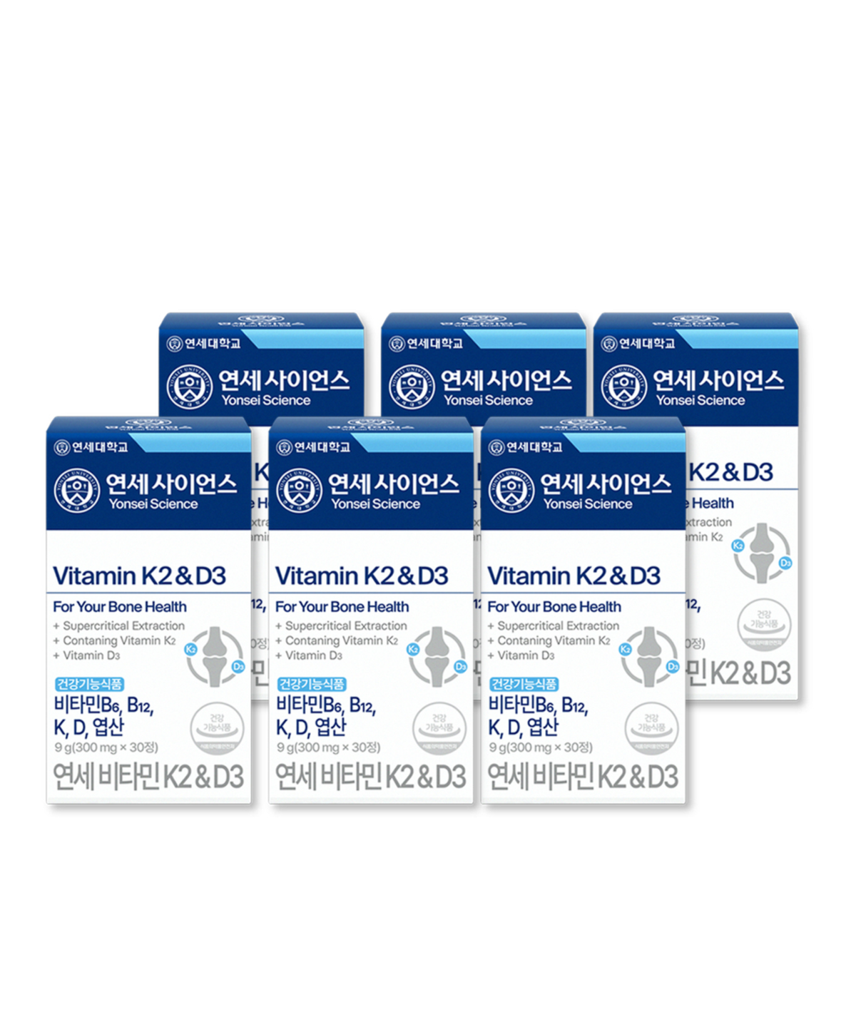 연세유업(YONSEIDAIRY) 연세 비타민 K2&D3(300mg x 30정) 6박스 (6개월분)