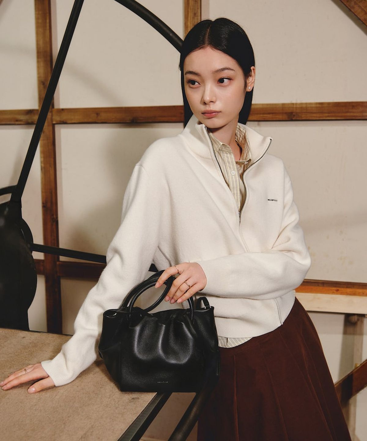빈폴 액세서리(BEANPOLE ACCESSORY) 에버 스몰 토트백  블랙