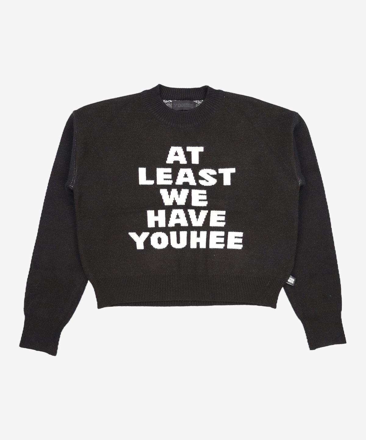 유희(YOUHEE) YOUHEE LETTERING PULLOVER KNIT BLACK FREE