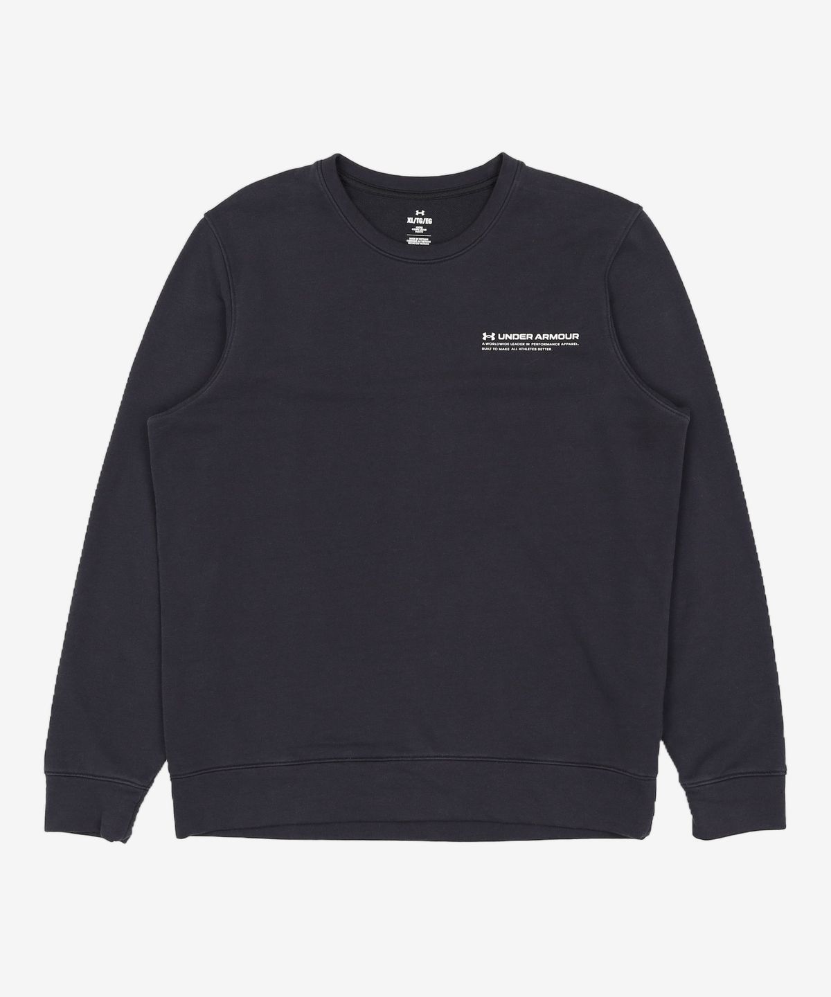언더아머(UNDERARMOUR) 라이벌 테리 로고 크루 1373384-001 XL